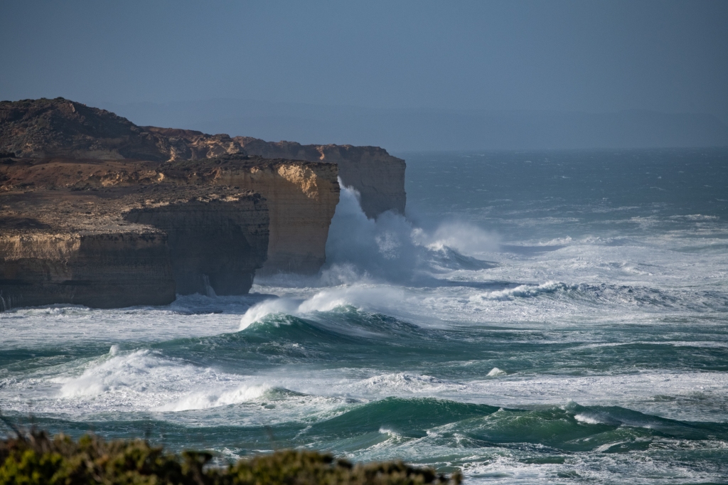 Wild seas between Peterborough and Port Campbell