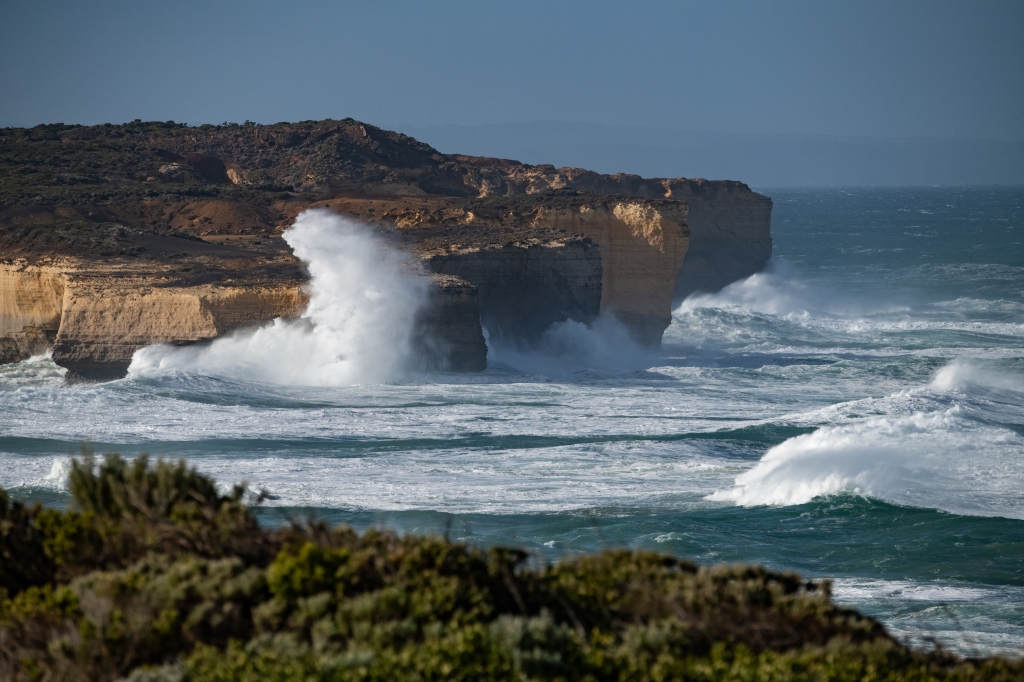 Wild seas between Peterborough and Port Campbell